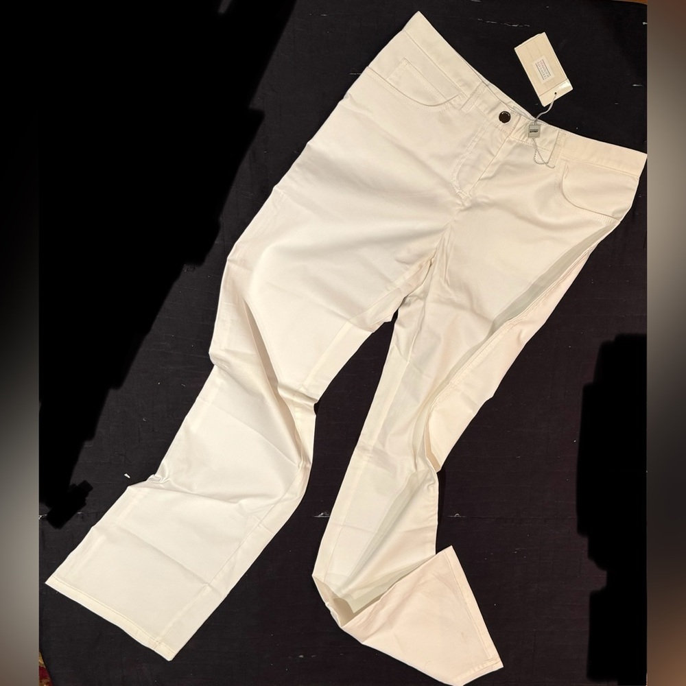 ❤️ NWT ARMANI COLLEZIONI Women’s White Straight-Leg Pants. Size:6 - Picture 1 of 16